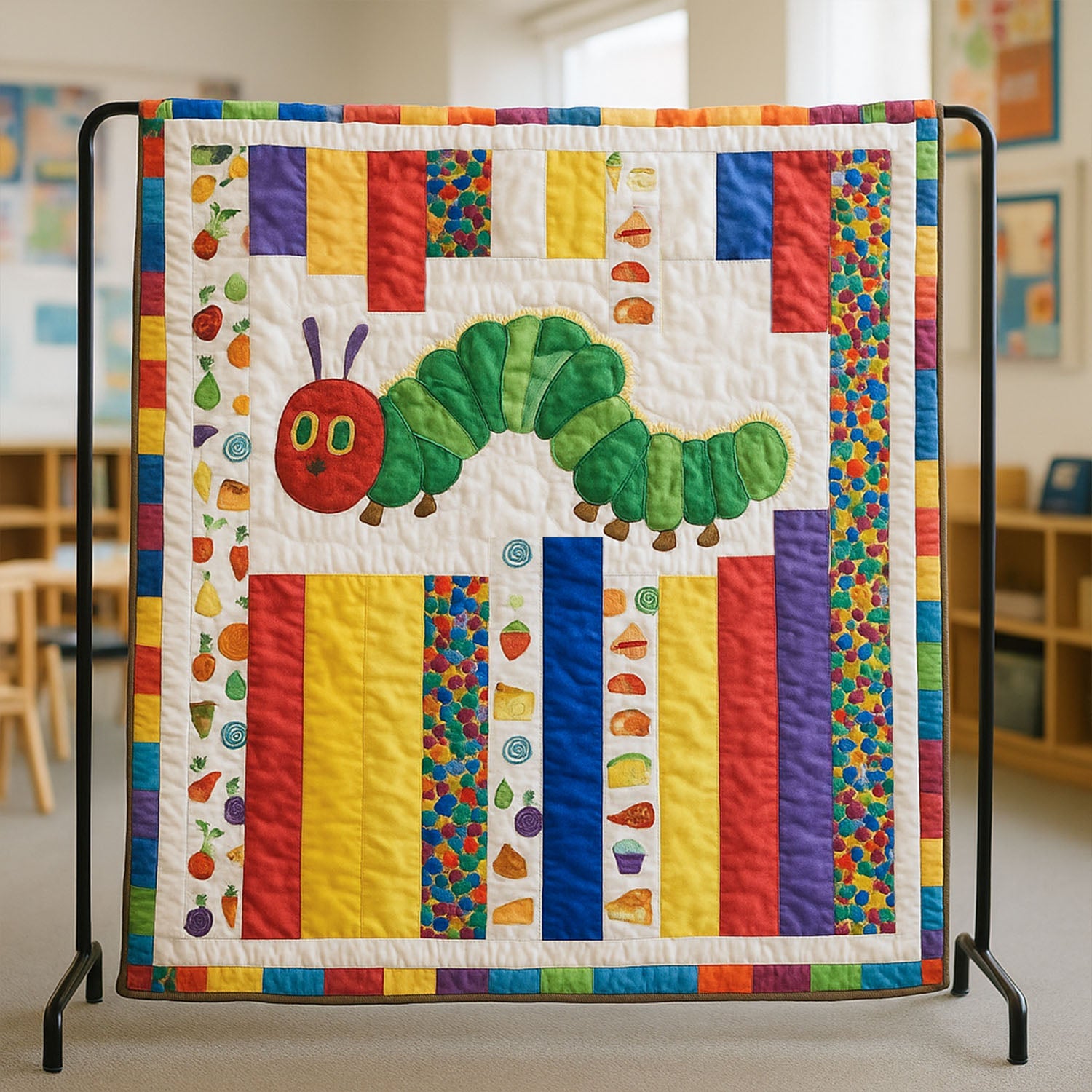 Back-to-School Buzz Quilted Blanket Bedroom Decor Back To School Gifts For Kids