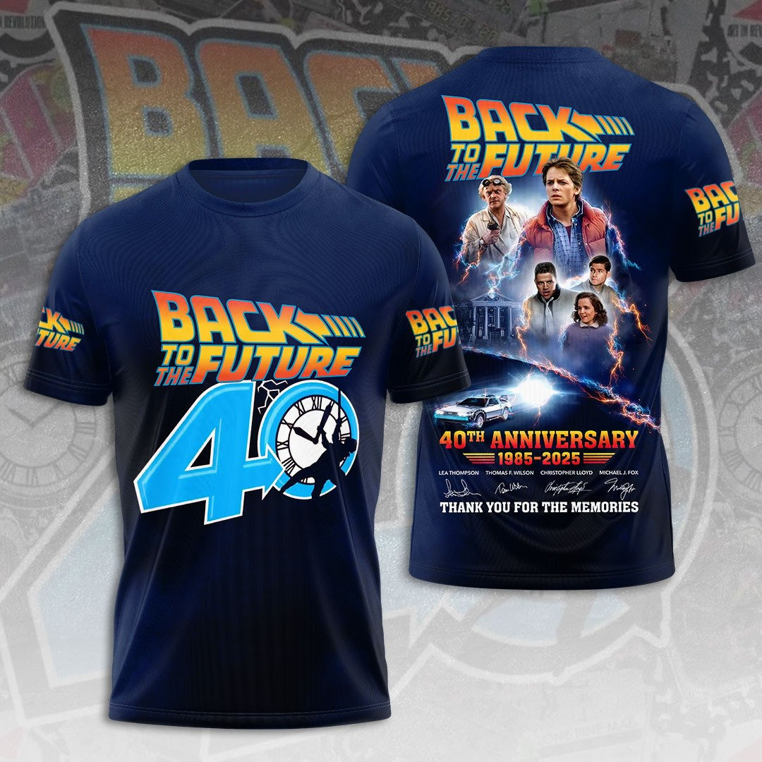 Back To The Future 40th Anniversary 1985 2025 Thank You For The Memories T-Shirt Unique Gifts For Fans