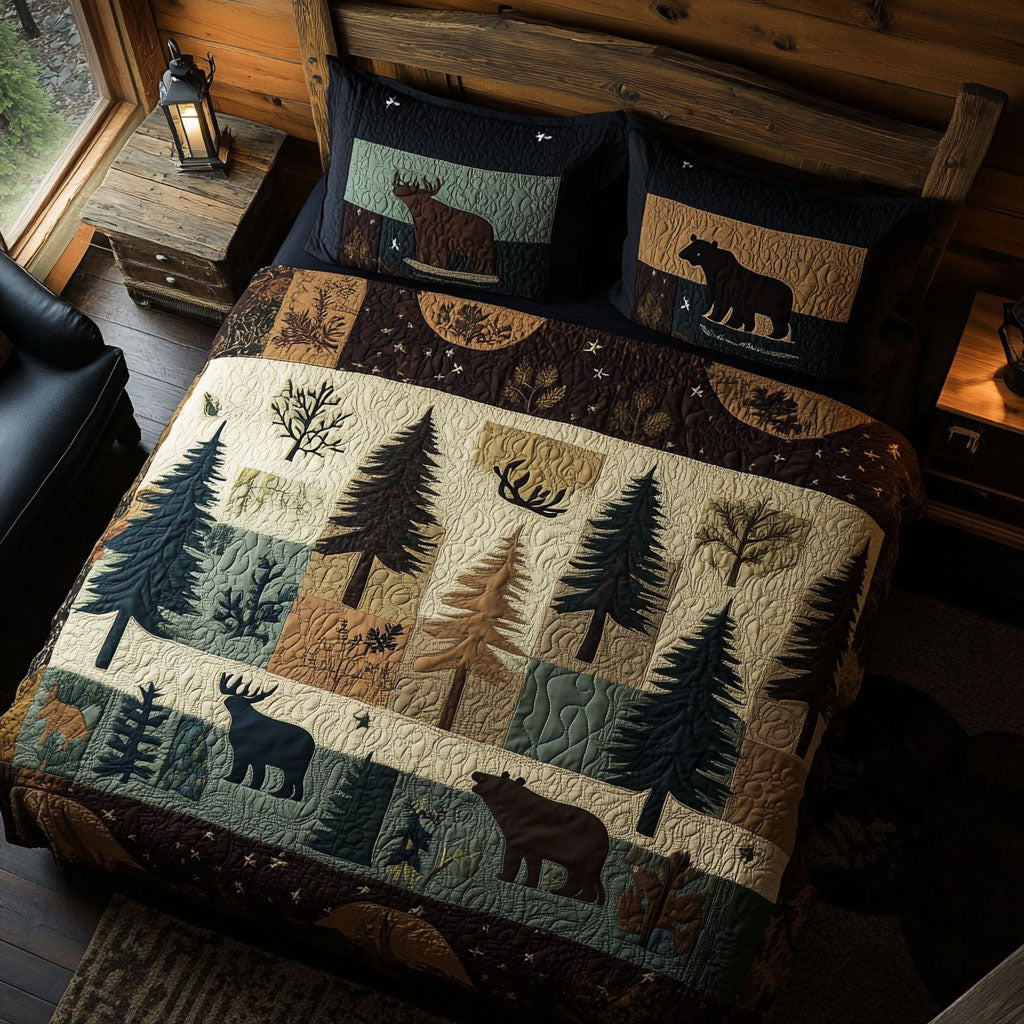 Backcountry Quilted Bedding Set Cozy Bedroom Decor Gifts For Wildlife Enthusiasts
