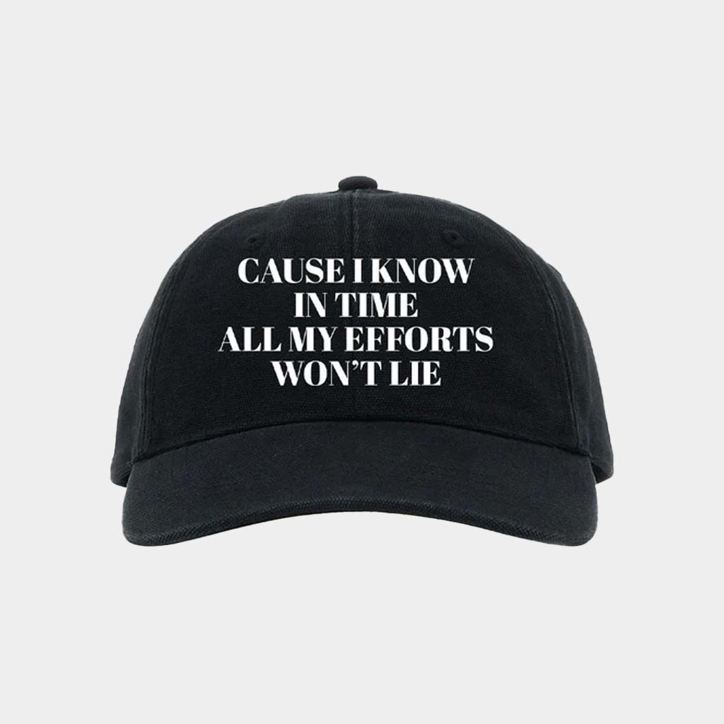 Backspacer Records Merch Felip 7Sins Live Embroidered Hat Cause I Know In Time All My Efforts