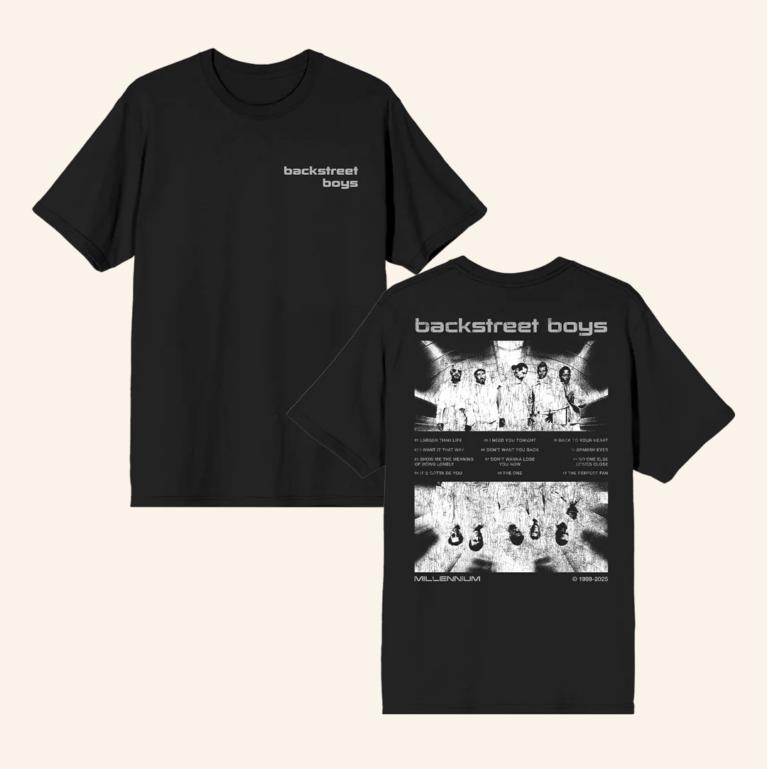 Backstreet Boys Merch Mirrored Millennium Cover T-Shirt Christmas Present For Fans