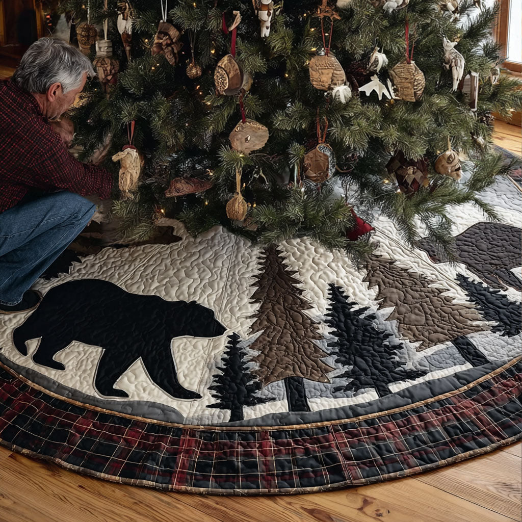 Backwoods Trophy Christmas Quilted Tree Skirt Cozy Quilted Tree Skirt to Complement Your Holiday Decor