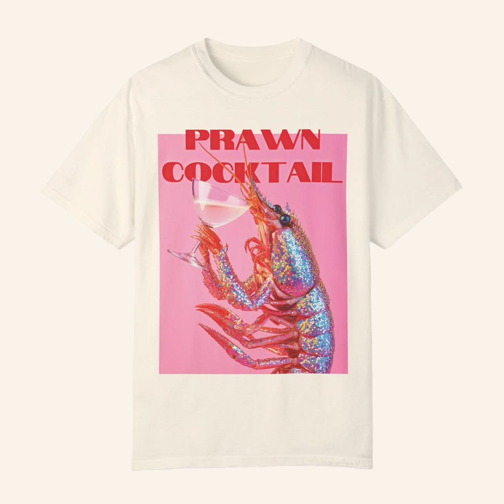 Bad Batch Merch Prawn Cocktail T-Shirt Glitter Lobster Shirt Gifts For Besties