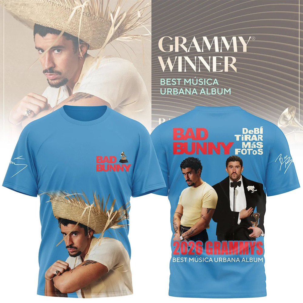 Bad Bunny 2026 Grammy Winner Best Musica Urbana Album T-Shirt Bad Bunny Clothes Best Fan Gift
