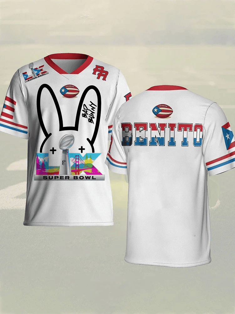 Bad Bunny Concert Merch Benito Bowl Puerto Rico Jersey Shirt Gift Ideas For Husband