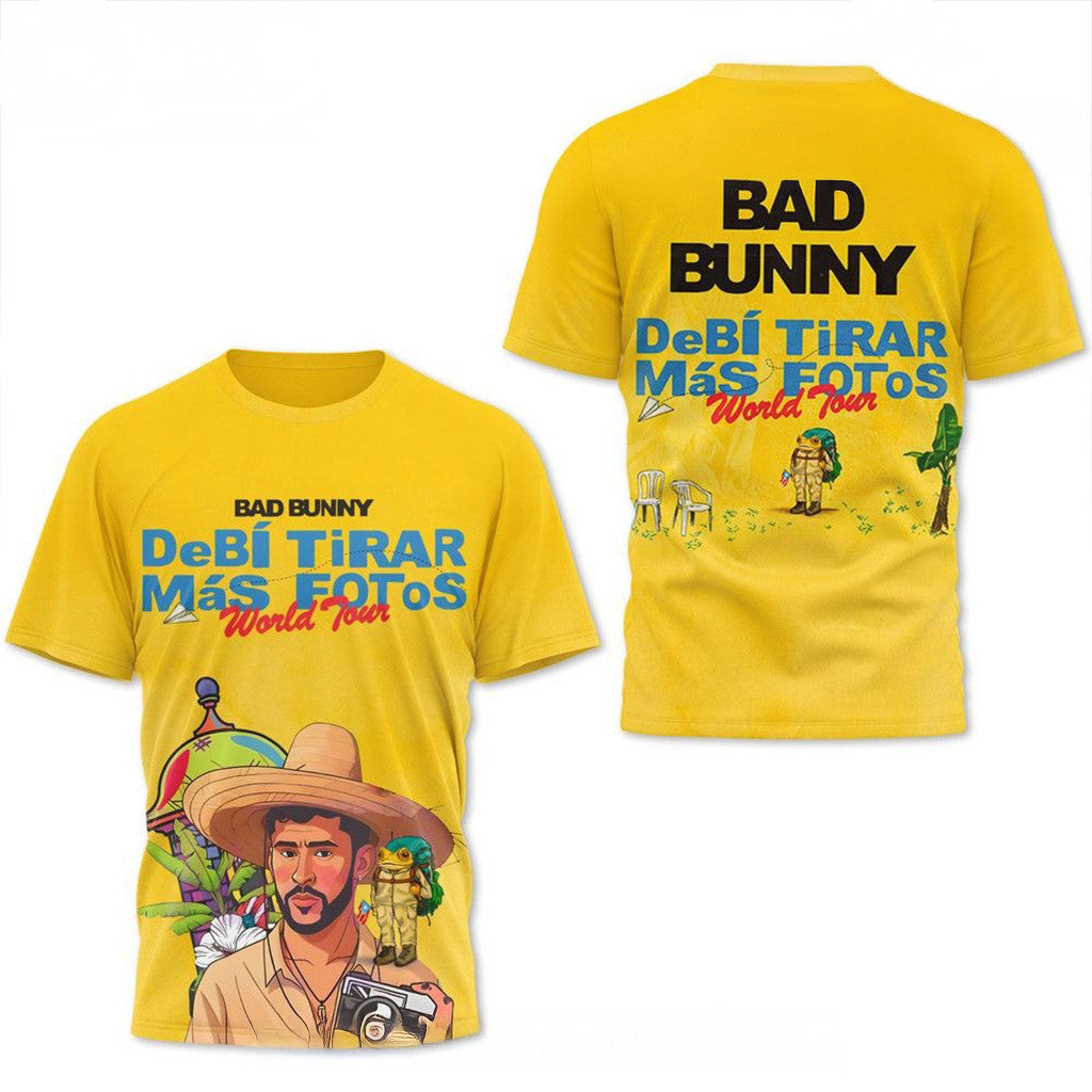 Bad Bunny DeB TiRAR MS FOToS World Tour 2025 Shirt Gifts For Husband Bad Bunny DeB TiRAR MS FOToS World Tour 2025 Shirt Gifts For Husband