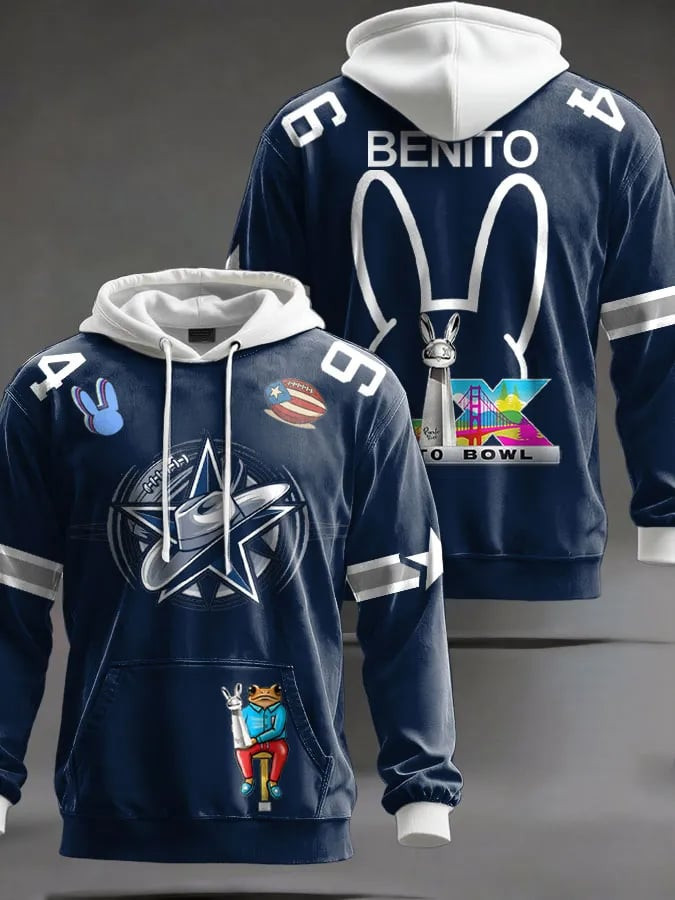 Bad Bunny Frog Merch Benito Bowl 94 Hoodie Unique Gifts For Football Lovers