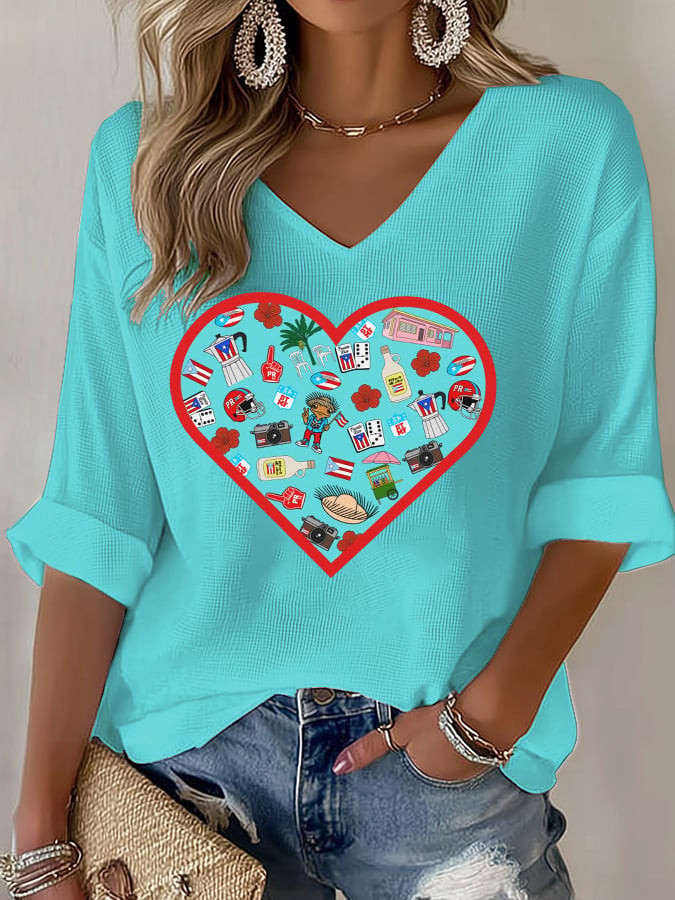 Bad Bunny Frog Merch V-Neck Long Sleeve Shirt Bad Bunny Apparel Gift Ideas For Mom