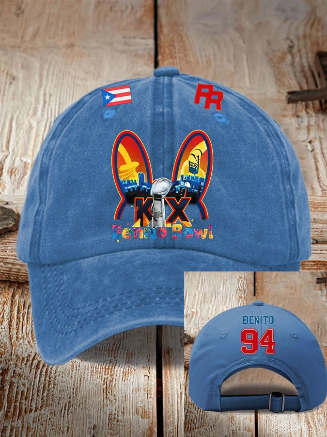 Bad Bunny Halftime Show Merch Benito 94 Puerto Rico Hat Football Cap Gifts For Husband