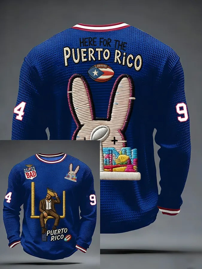 Bad Bunny Here For The Puerto Rico Sweatshirt Men Puerto Rican Pride Best Gift Ideas