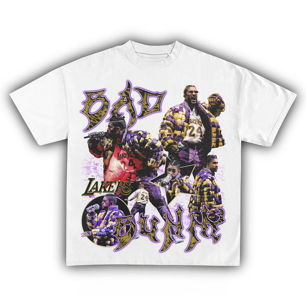 Bad Bunny Lakers T-Shirt Fan Merch Christmas Presents For Music Lovers Bad Bunny Lakers T-Shirt Fan Merch Christmas Presents For Music Lovers