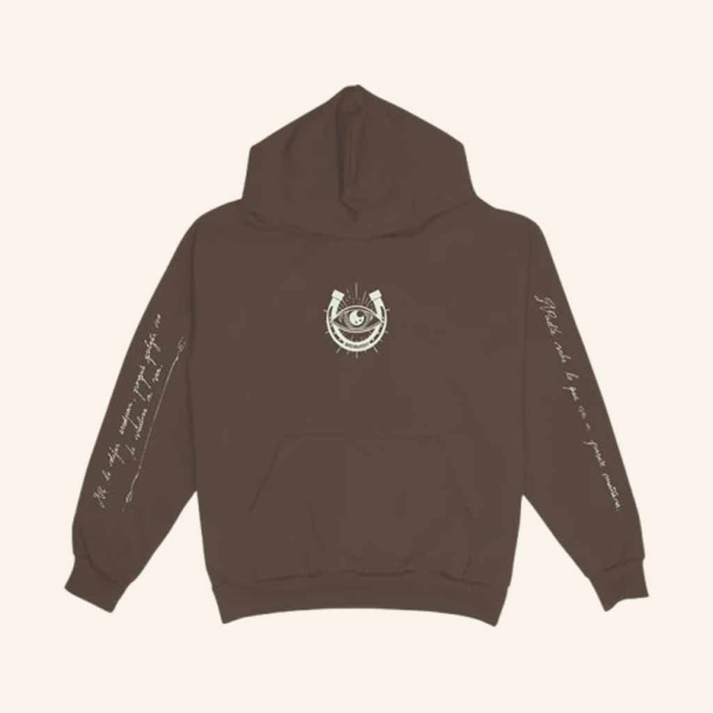 Bad Bunny Merch Bad Bunny Most Wanted Brown Hoodie Christmas Gifts For Music Fans
