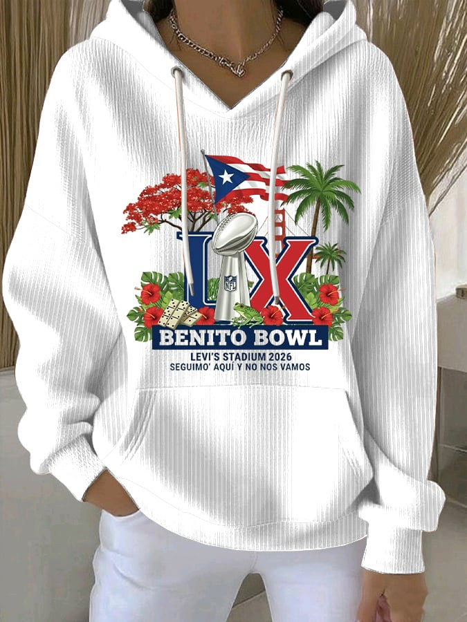 Bad Bunny Merch Benito Bowl 2026 Hoodie Football Clothing Gifts For Her