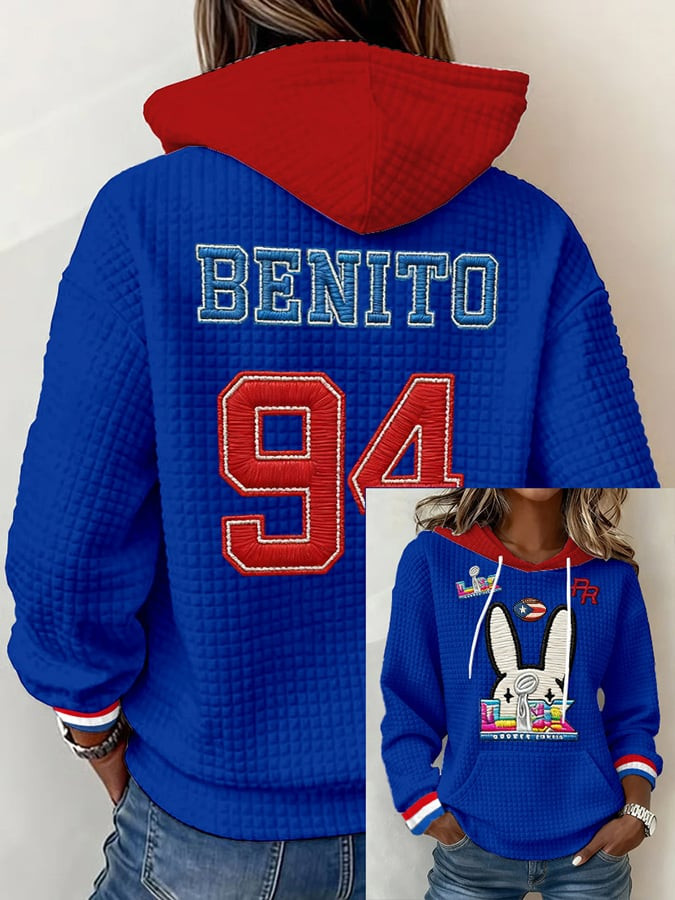 Bad Bunny Merch Benito Bowl LX 94 Hoodie Super Bowl Merch Gifts For Girlfriend