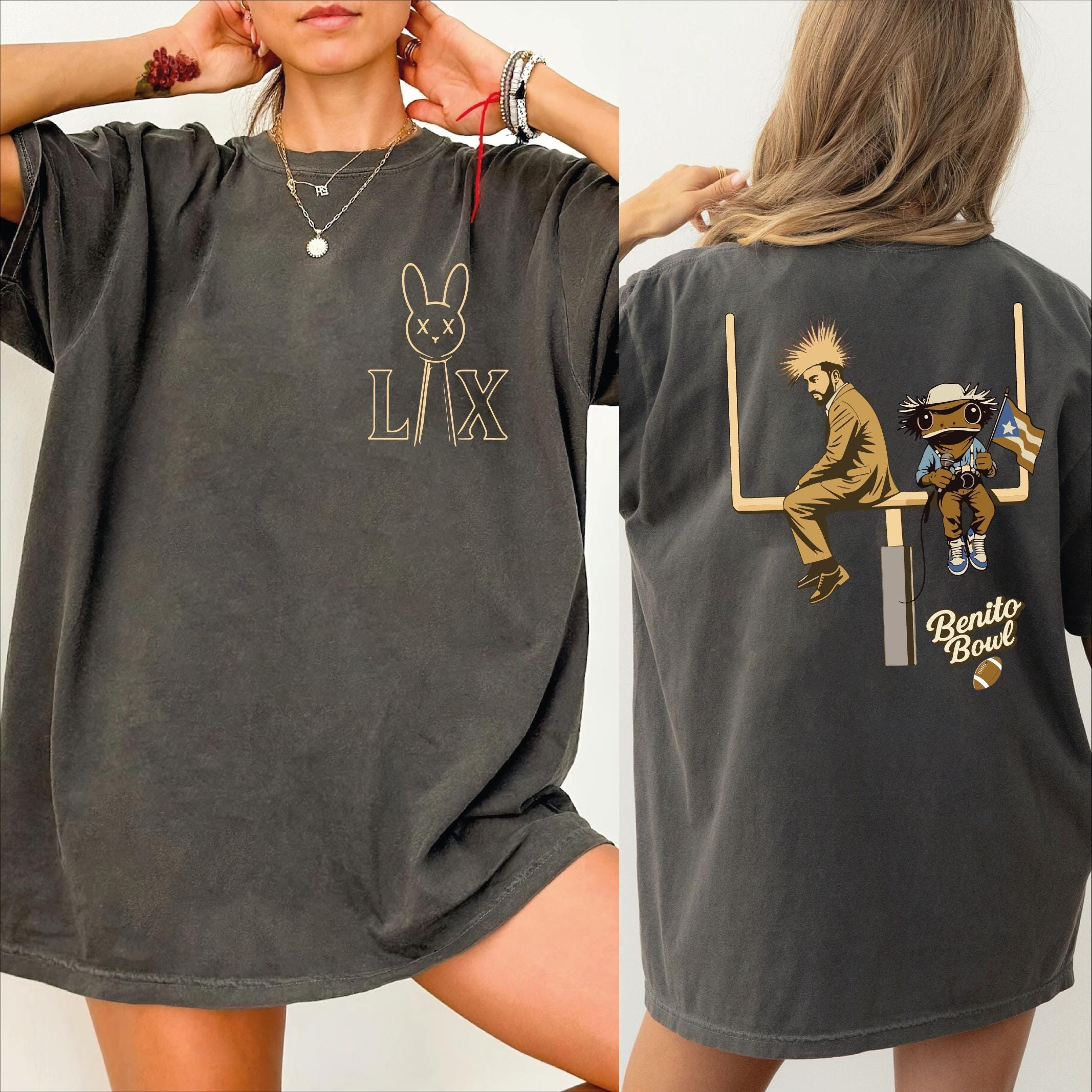 Bad Bunny Merch Benito Bowl LX Shirt Halftime Show Tee Bad Bunny Lovers Gifts Idea