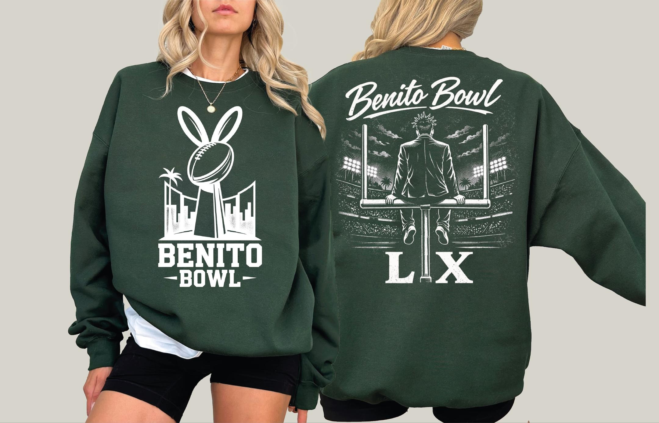 Bad Bunny Merch Benito Bowl LX Sweatshirt Bad Bunny Super Bowl Halftime Show 2026 Outfits