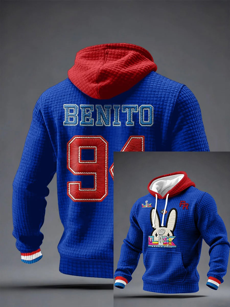 Bad Bunny Merch Benito Puerto Rico 94 Hoodie Game Day Apparel Gift Ideas For Boyfriend