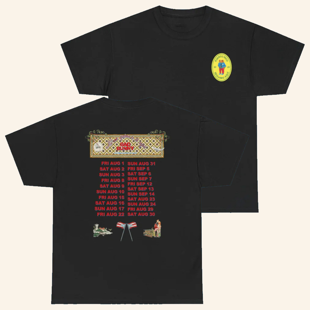 Bad Bunny Merch Black Concho Tour Dates T-Shirt DTMF Merch Christmas Gift Ideas For Him Bad Bunny Merch Black Concho Tour Dates T-Shirt DTMF Merch Christmas Gift Ideas For Him