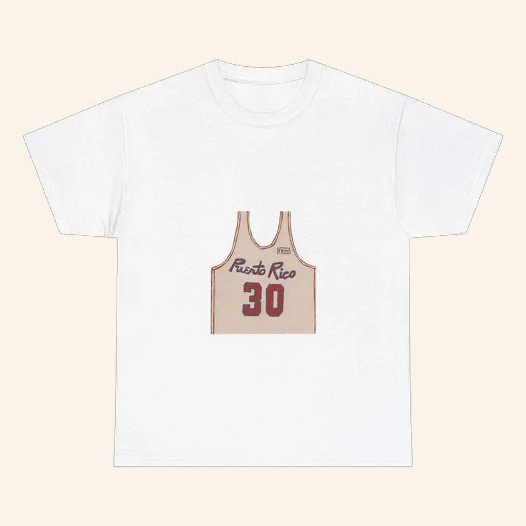 Bad Bunny Merch DTMF Merch Puerto Rico Jersey White T-Shirt Gift Ideas For Her