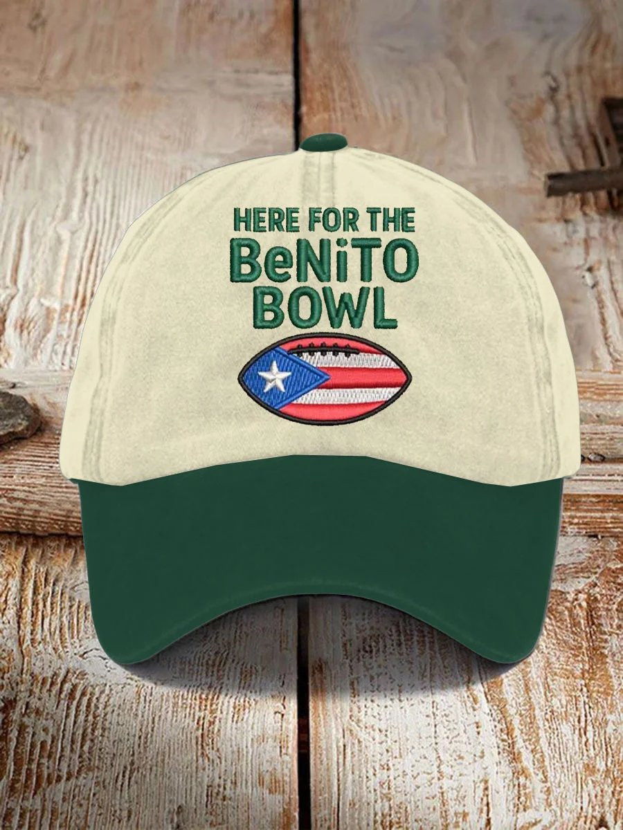 Bad Bunny Merch Here For The Benito Bowl Hat Bad Bunny Super Bowl 2026 Baseball Cap