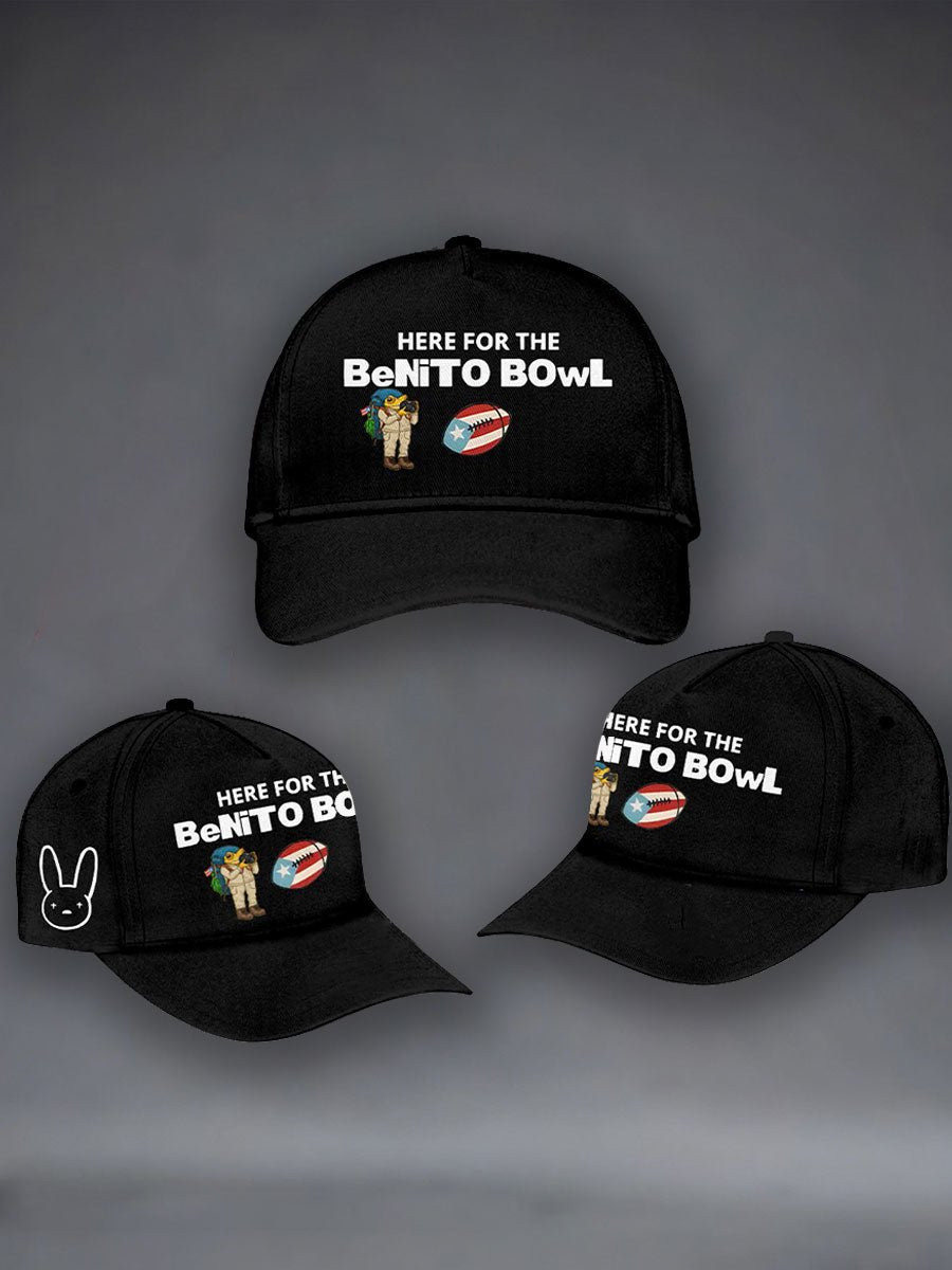 Bad Bunny Merch Here For The Benito Bowl Hat Unique Gifts For Football Fans