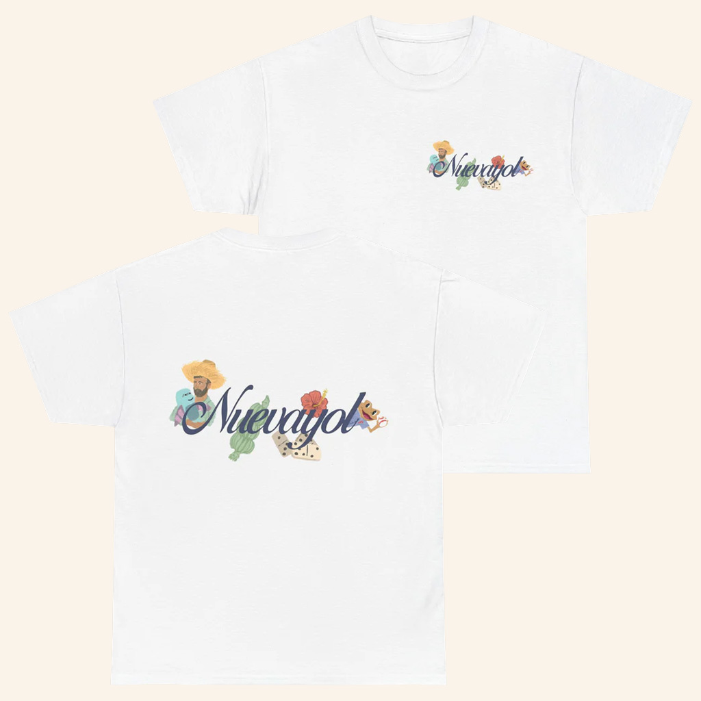 Bad Bunny Merch Nuevayol White T-Shirt DTMF Merch Gifts For Christmas Bad Bunny Merch Nuevayol White T-Shirt DTMF Merch Gifts For Christmas