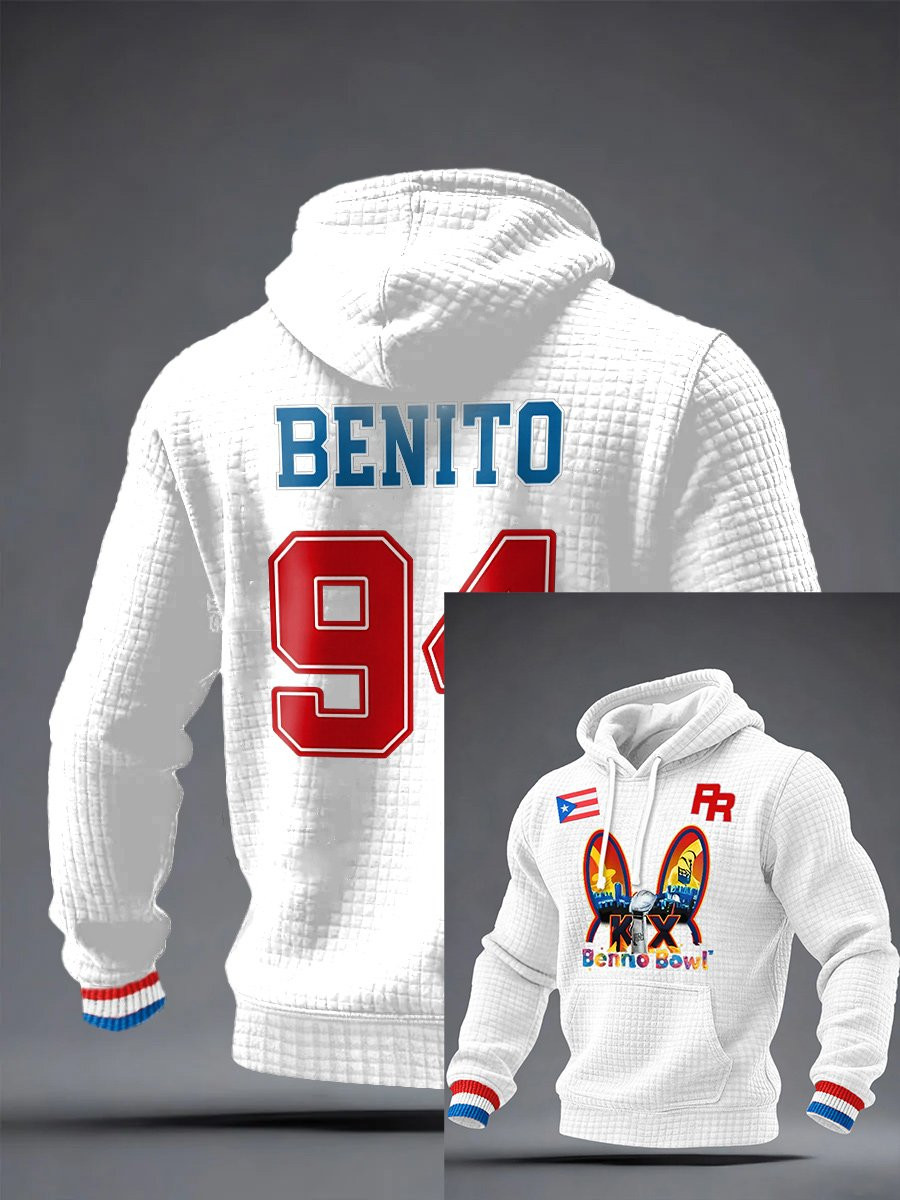 Bad Bunny Merch Puerto Rico Benito 94 Hoodie Unique Gifts For Music Fans