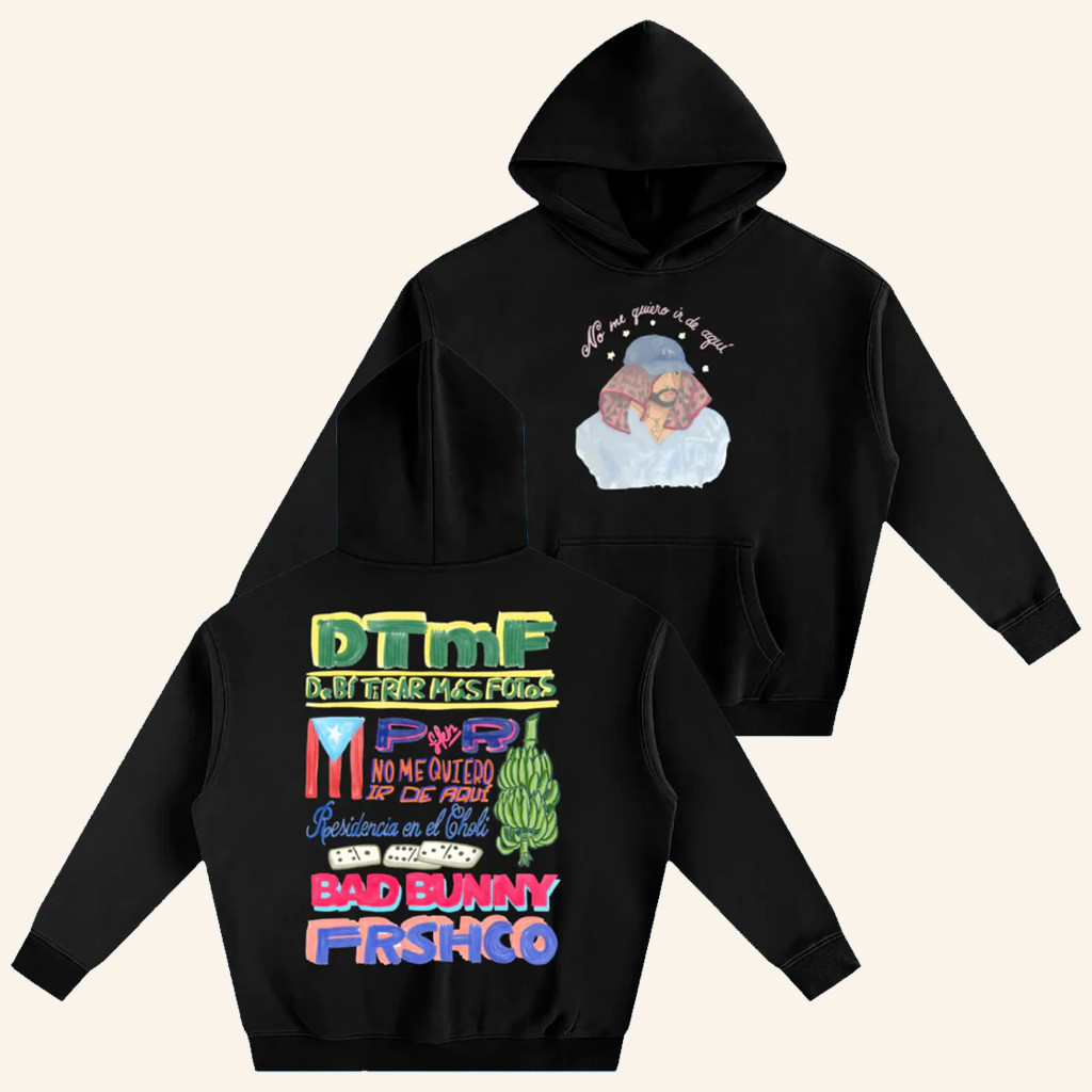 Bad Bunny Merch Residencia Full Tour Hoodie DTMF Merch Gifts For Fans