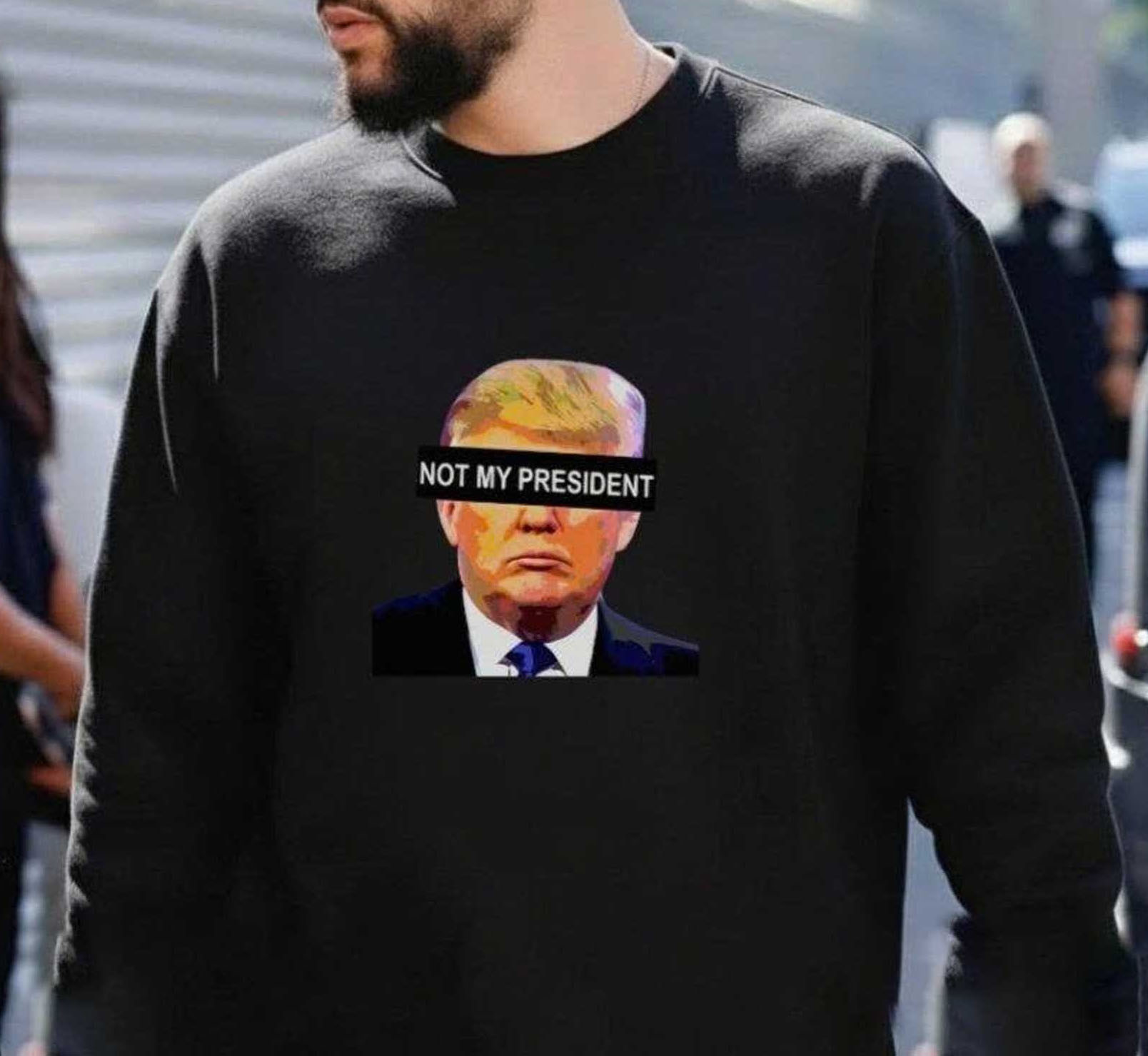 Bad Bunny Not My President Sweatshirt Political Anti Trump Resistance Statement Merch Best Gift Supporters