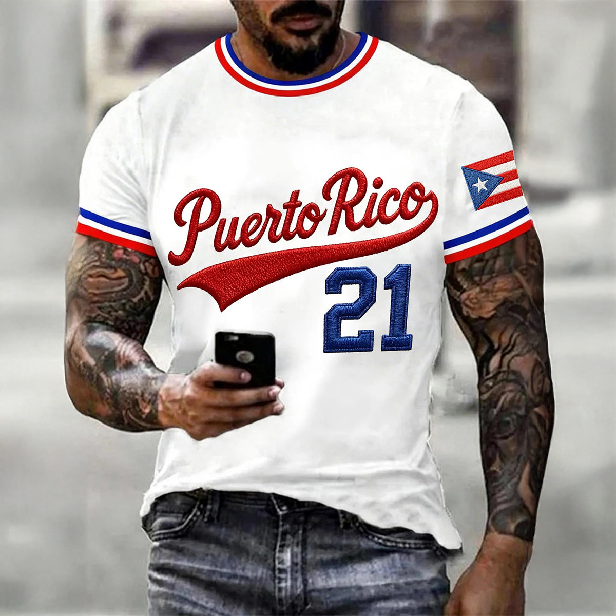 Bad Bunny Puerto Rico 21 T-Shirt Puerto Rico Flag Shirt Bad Bunny Lover Present