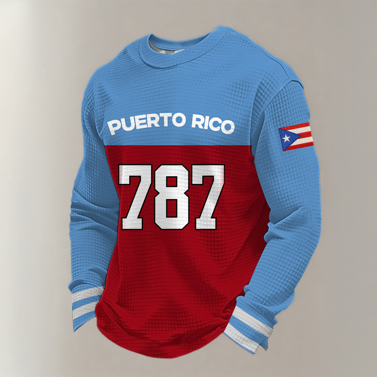 Bad Bunny Puerto Rico 787 Baseball Long Sleeve Shirt Bad Bunny Game Day Clothing Idea For Boyfriend