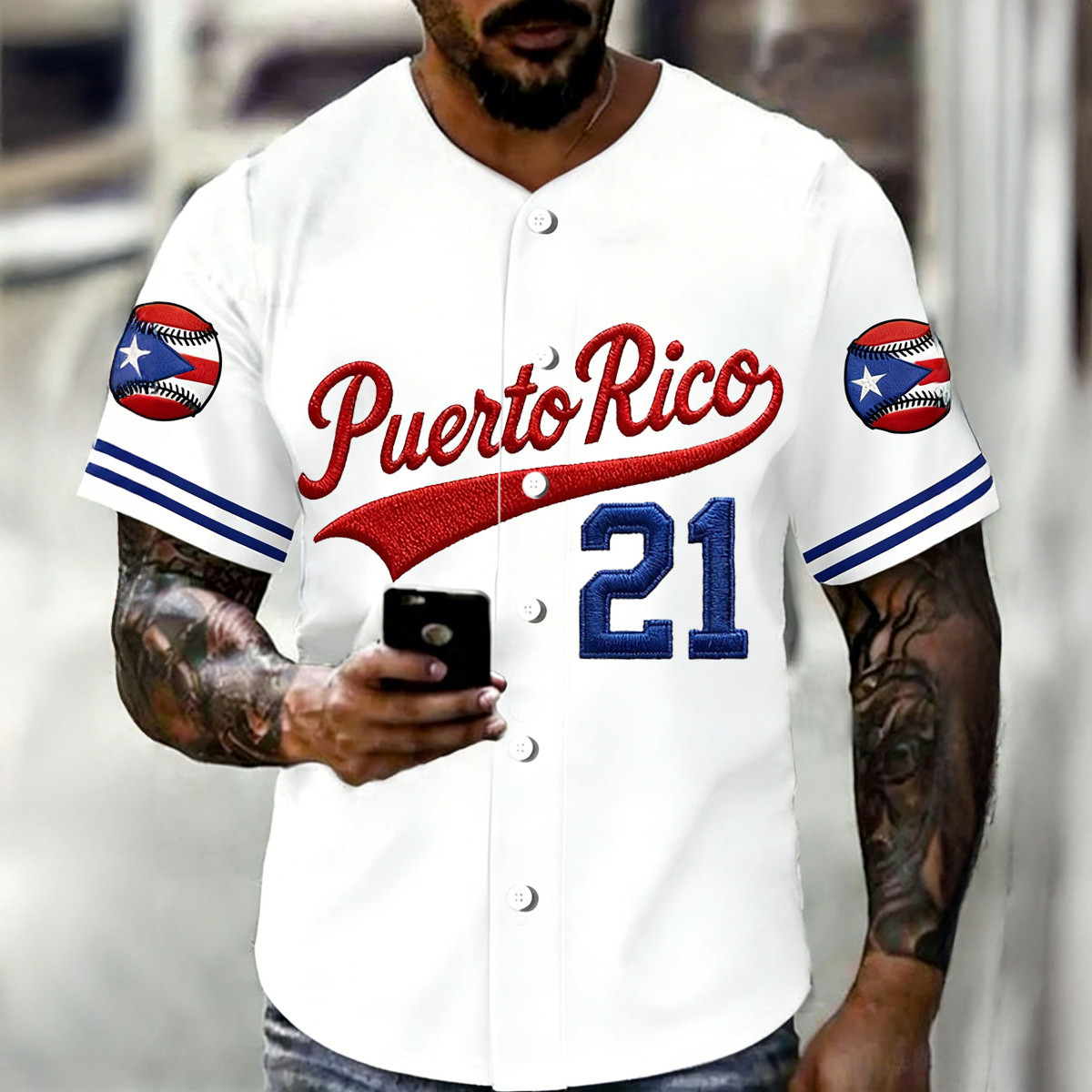 Bad Bunny Puerto Rico Baseball 21 Jersey Bad Bunny Fan Shirt Baseball Lover Gift Idea