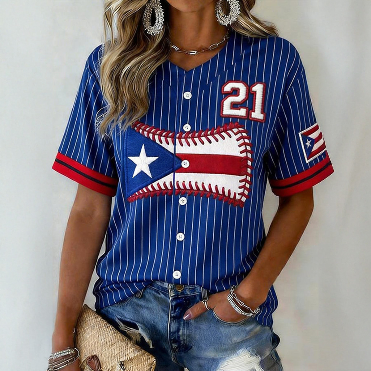 Bad Bunny Puerto Rico Baseball 21 Jersey Puerto Rico Flag Bad Bunny Merch Gift Idea For Fans