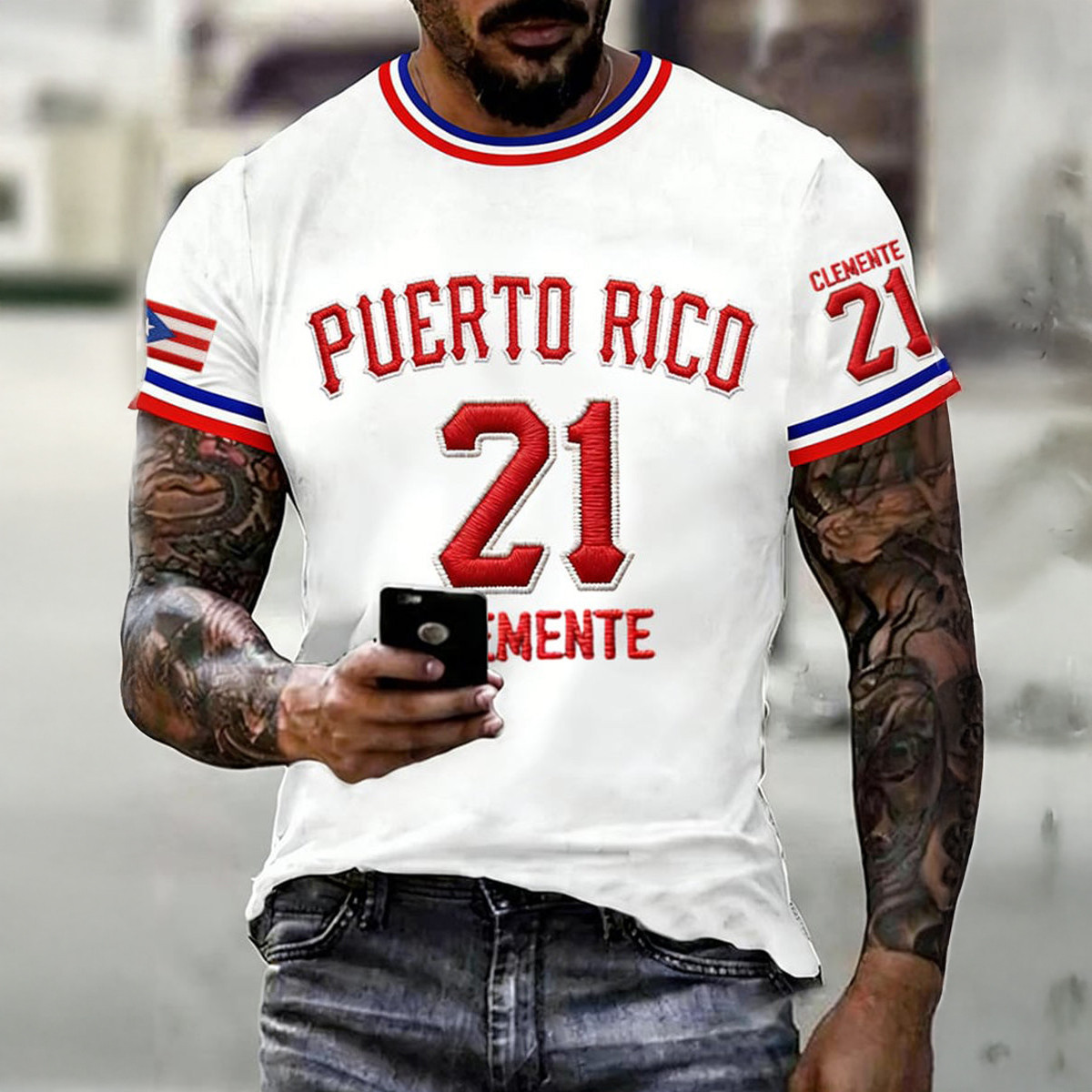 Bad Bunny Puerto Rico Baseball 21 T-Shirt Roberto Clemente Tribute Shirt Baseball Fan Gift