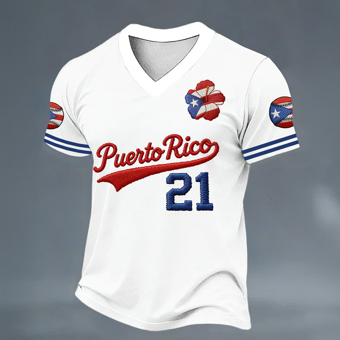 Bad Bunny Puerto Rico Baseball 21 V-Neck Shirt Baseball Clothes Unique Gift For Bad Bunny Lover