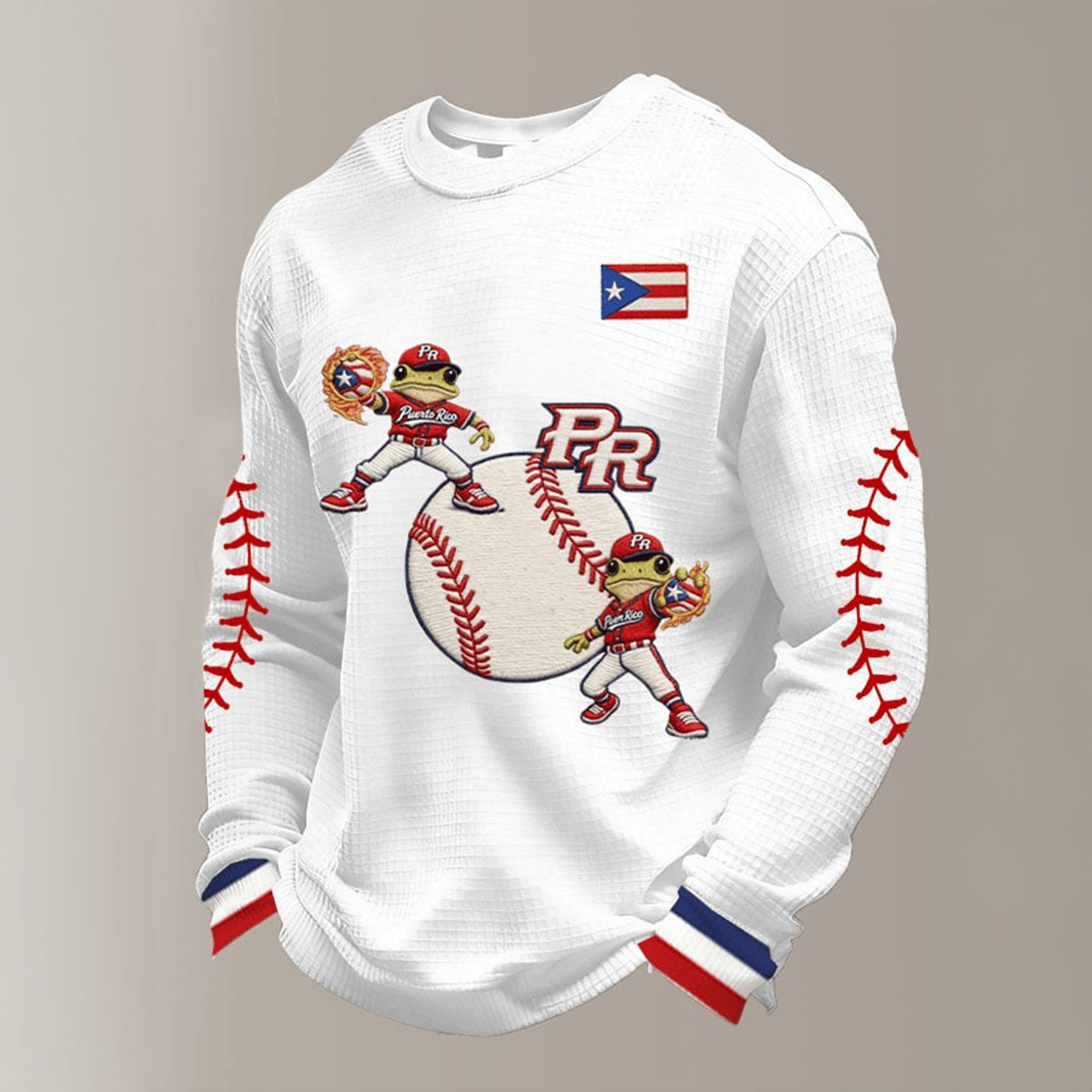 Bad Bunny Puerto Rico Baseball Frog Long Sleeve Shirt Baseball Apparel Bad Bunny Fan Gift