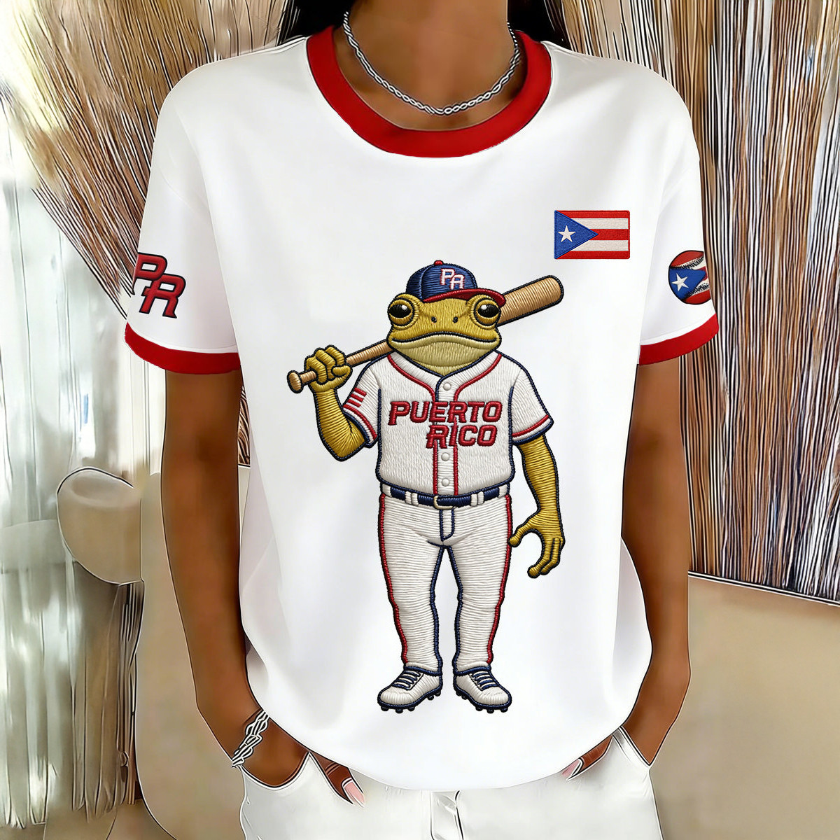 Bad Bunny Puerto Rico Baseball Frog T-Shirt Puerto Rico Flag Bad Bunny Merch Fan Gift For Her