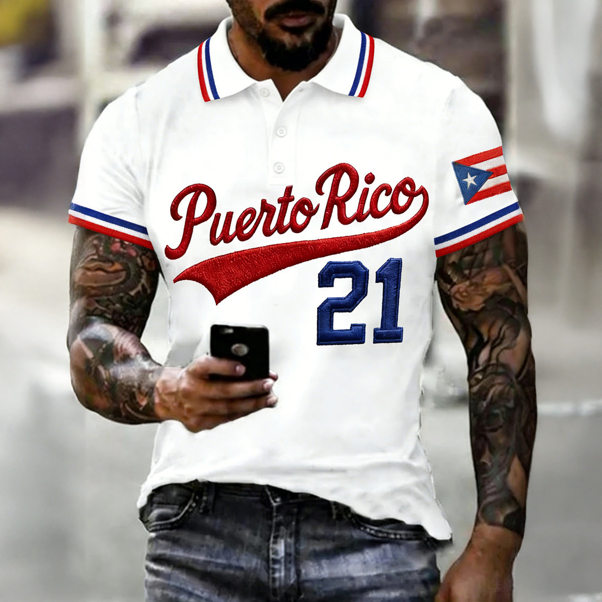 Bad Bunny Puerto Rico Baseball Polo Shirt Game Day Bad Bunny Shirt Baseball Lover Gift