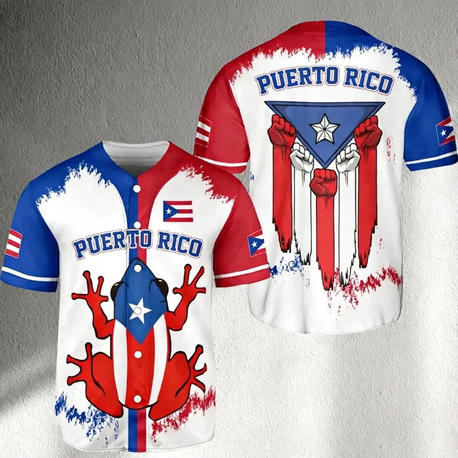 Bad Bunny Puerto Rico Baseball T-Shirt Bad Bunny Frog Merch Best Fan Gift