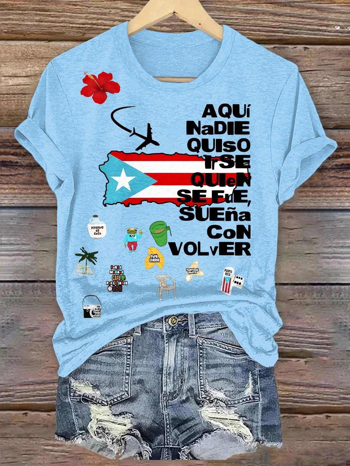 Bad Bunny Puerto Rico Flag T-Shirt Puerto Rican Bad Bunny Merch Gifts For Her