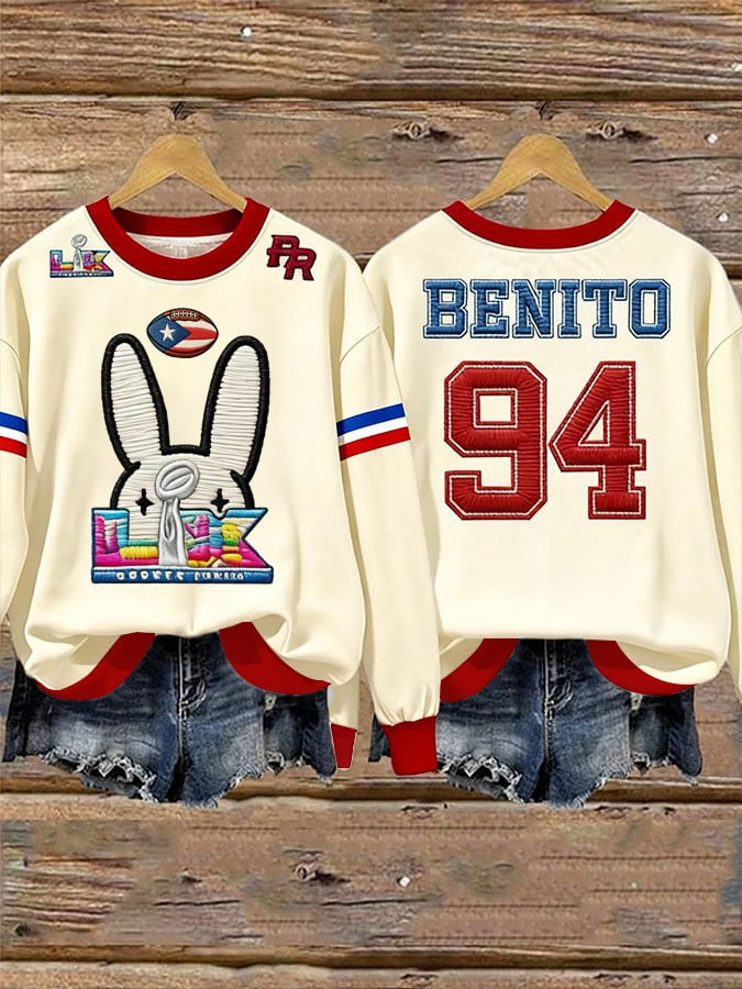 Bad Bunny Puerto Rico Merch Benito Bowl 94 Sweatshirt Gift Ideas For Football Fans