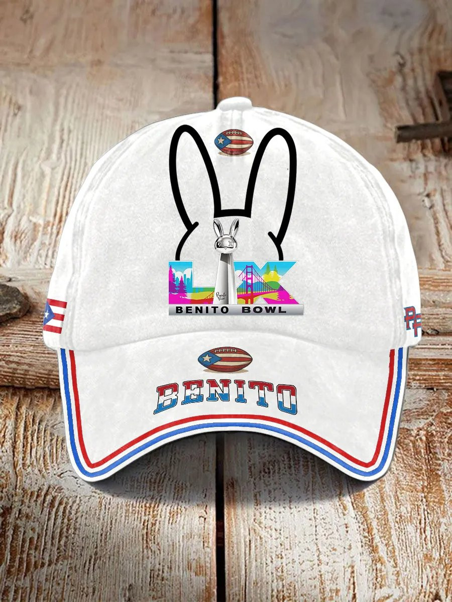 Bad Bunny Super Bowl 2026 Merch Benito Bowl LX Hat Super Bowl Cap Gifts For Him