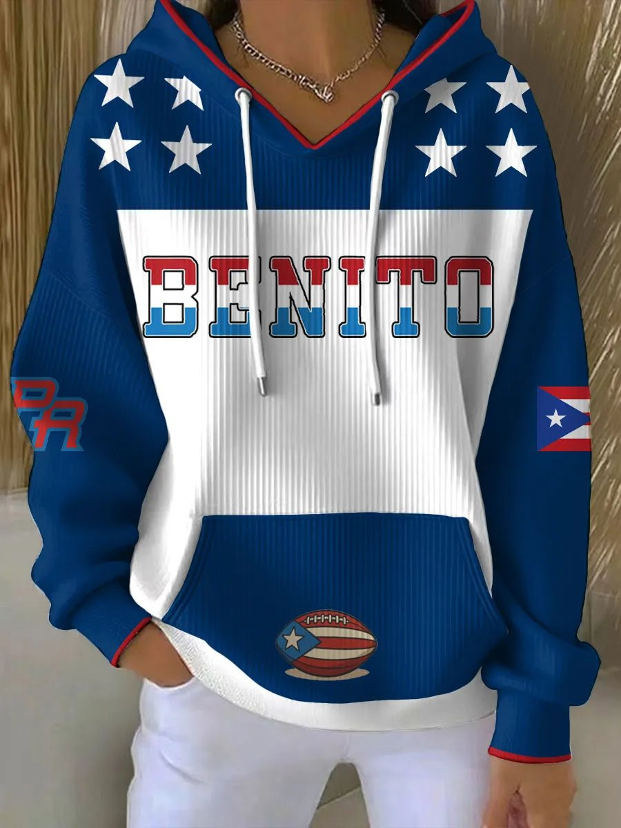 Bad Bunny Super Bowl 2026 Merch Benito Hooded Sweatshirt Gifts For Sisters