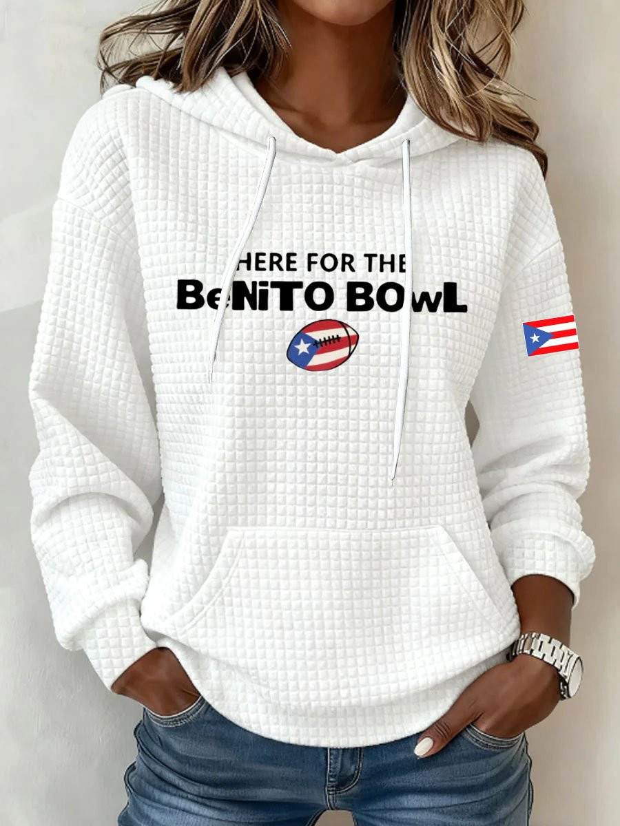 Bad Bunny Super Bowl 2026 Merch Here For The Benito Bowl Hoodie Great Gifts For Her