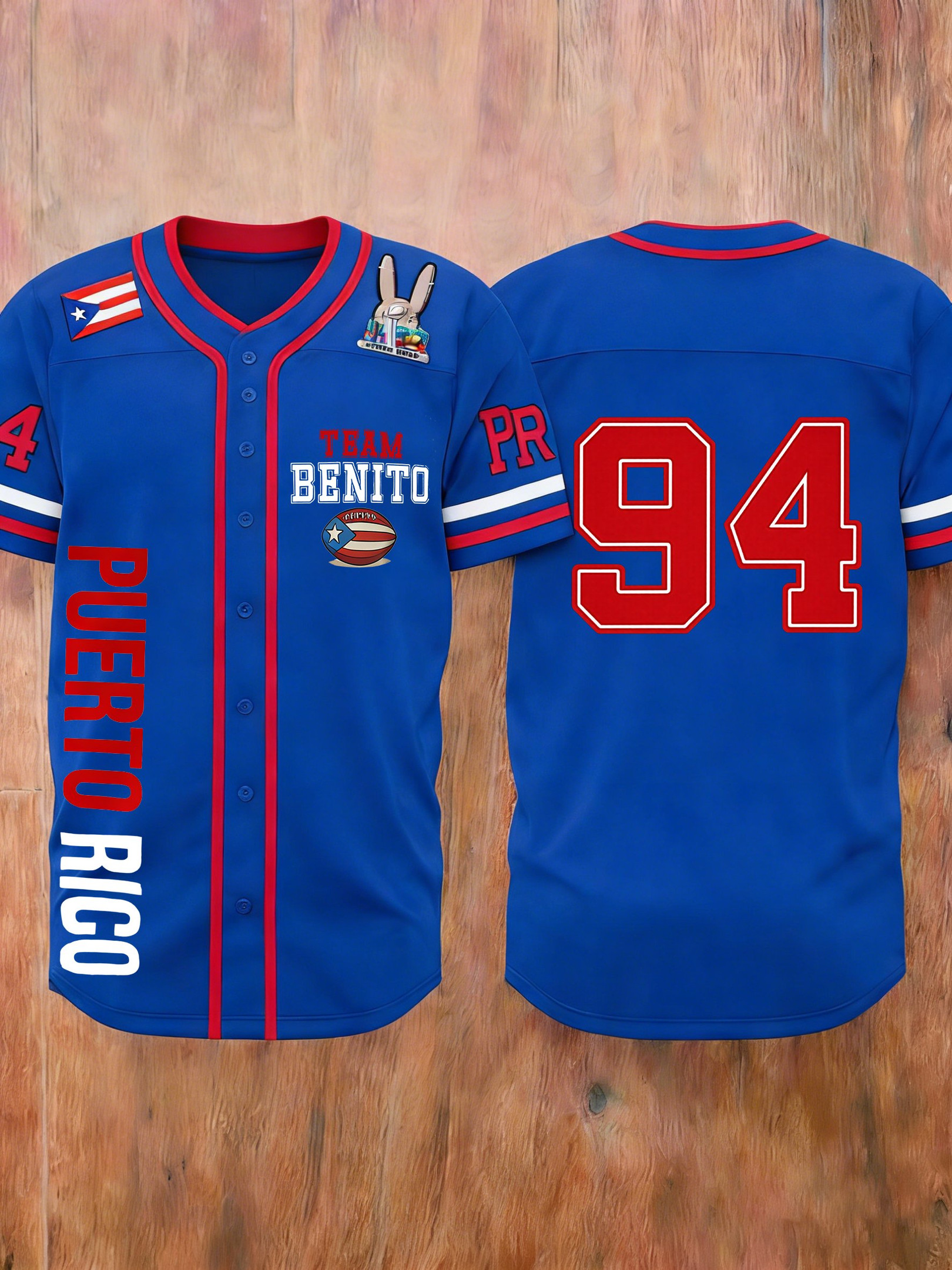 Bad Bunny Super Bowl Merch 2026 94 Team Benito Jersey Bad Bunny Puerto Rico Merch Fan Gifts