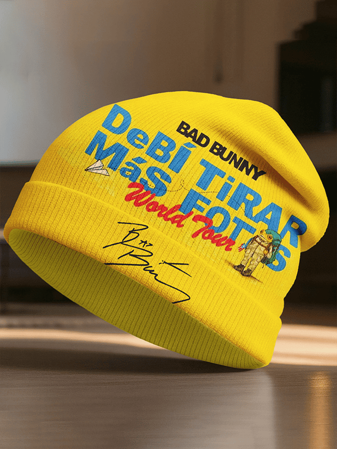 Bad Bunny Super Bowl Merch 2026 Bad Bunny Debi Tirar Mas Fotos World Tour Beanie Fan Merch