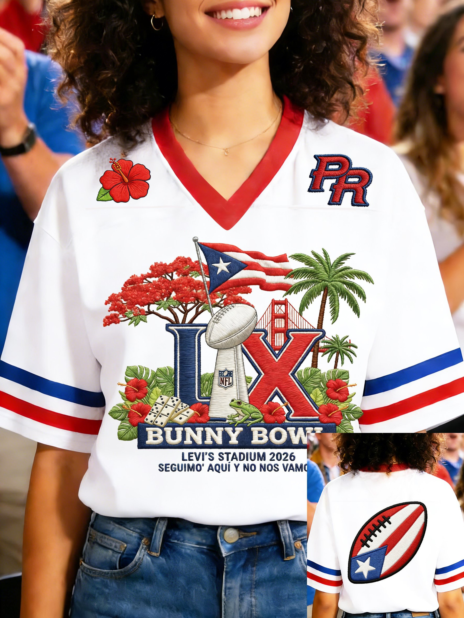 Bad Bunny Super Bowl Merch 2026 Bad Bunny Super Bowl Jersey Puerto Rican Football Apparel
