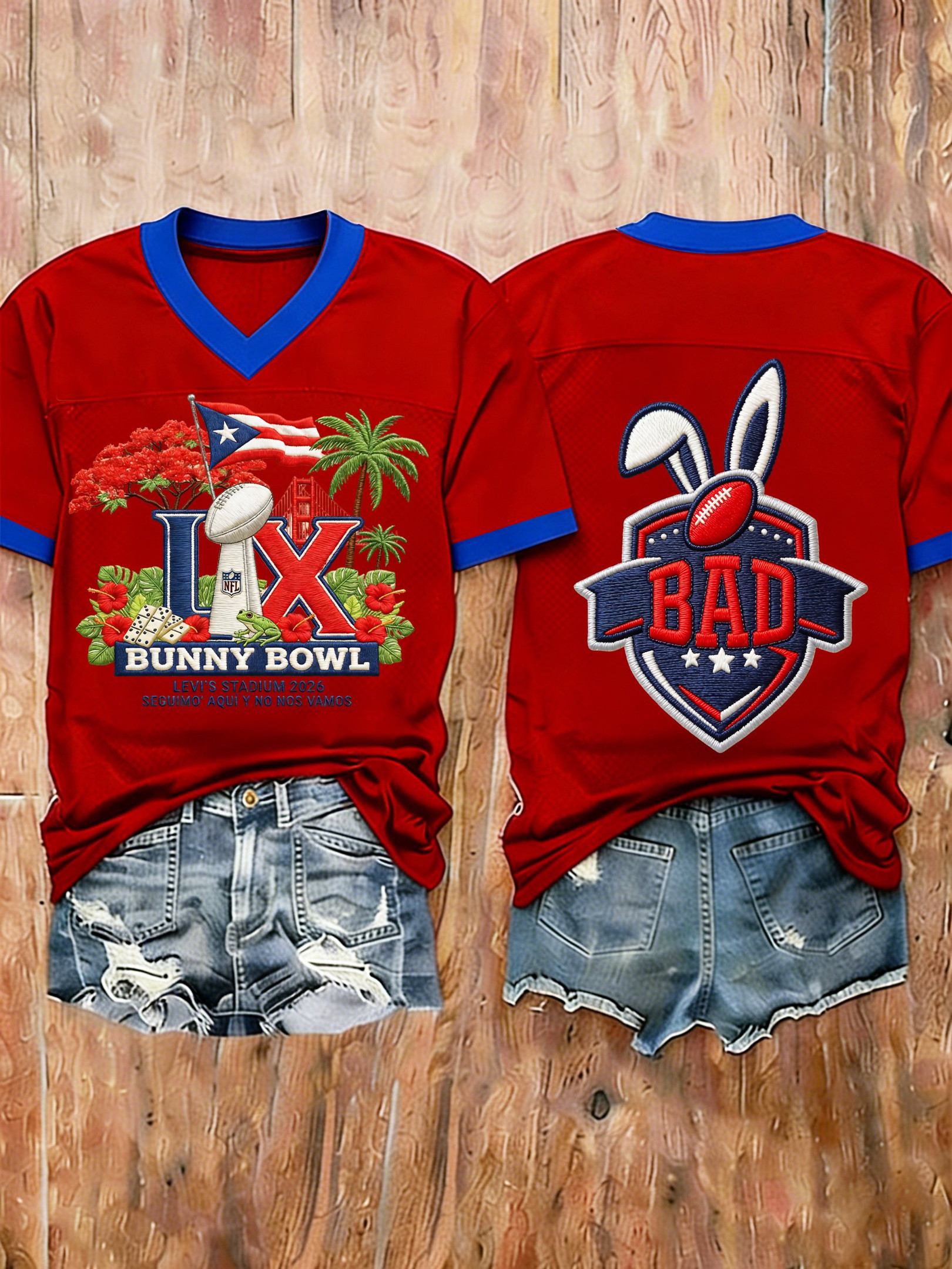 Bad Bunny Super Bowl Merch 2026 Bad Bunny Super Bowl Jersey Puerto Rican Football Fans Gifts