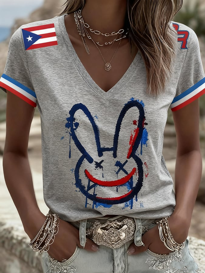 Bad Bunny Super Bowl Merch 2026 Bad Bunny V-Neck Shirt Benito Bowl Game Day Merch Mom Gifts