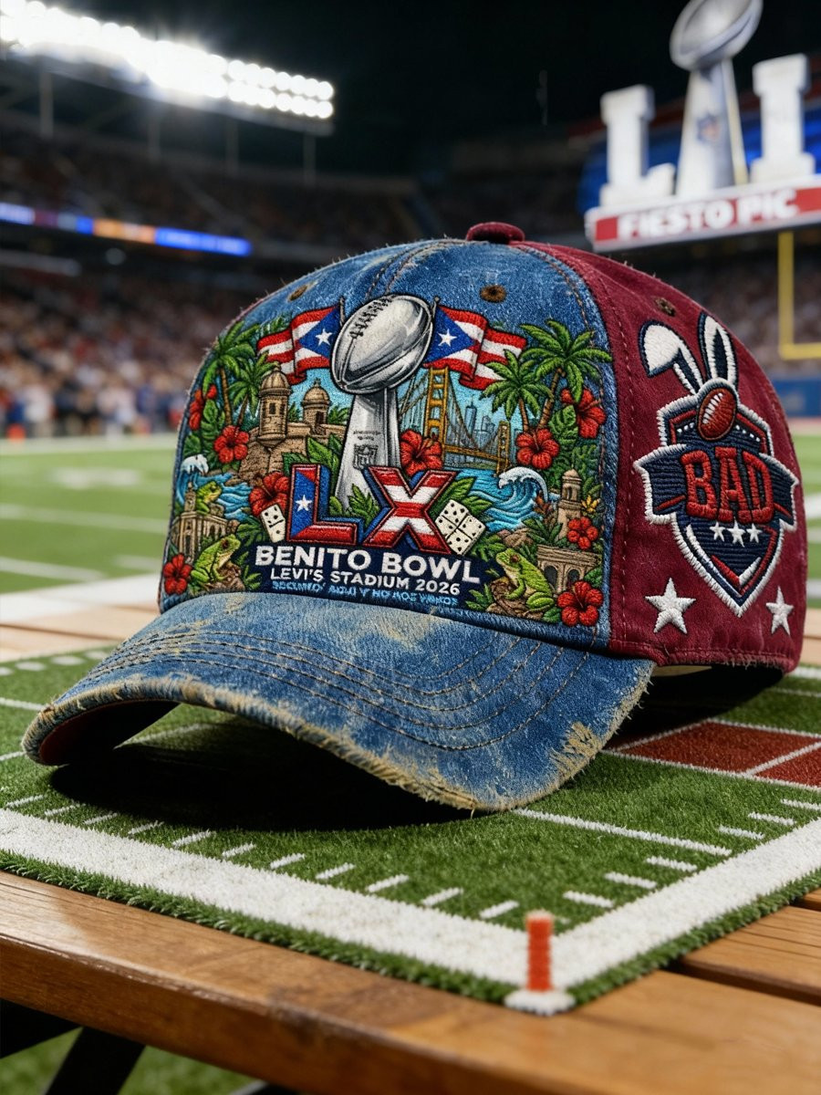 Bad Bunny Super Bowl Merch 2026 Benito Bowl Hat Bad Bunny Super Bowl Hat Gifts For Fans